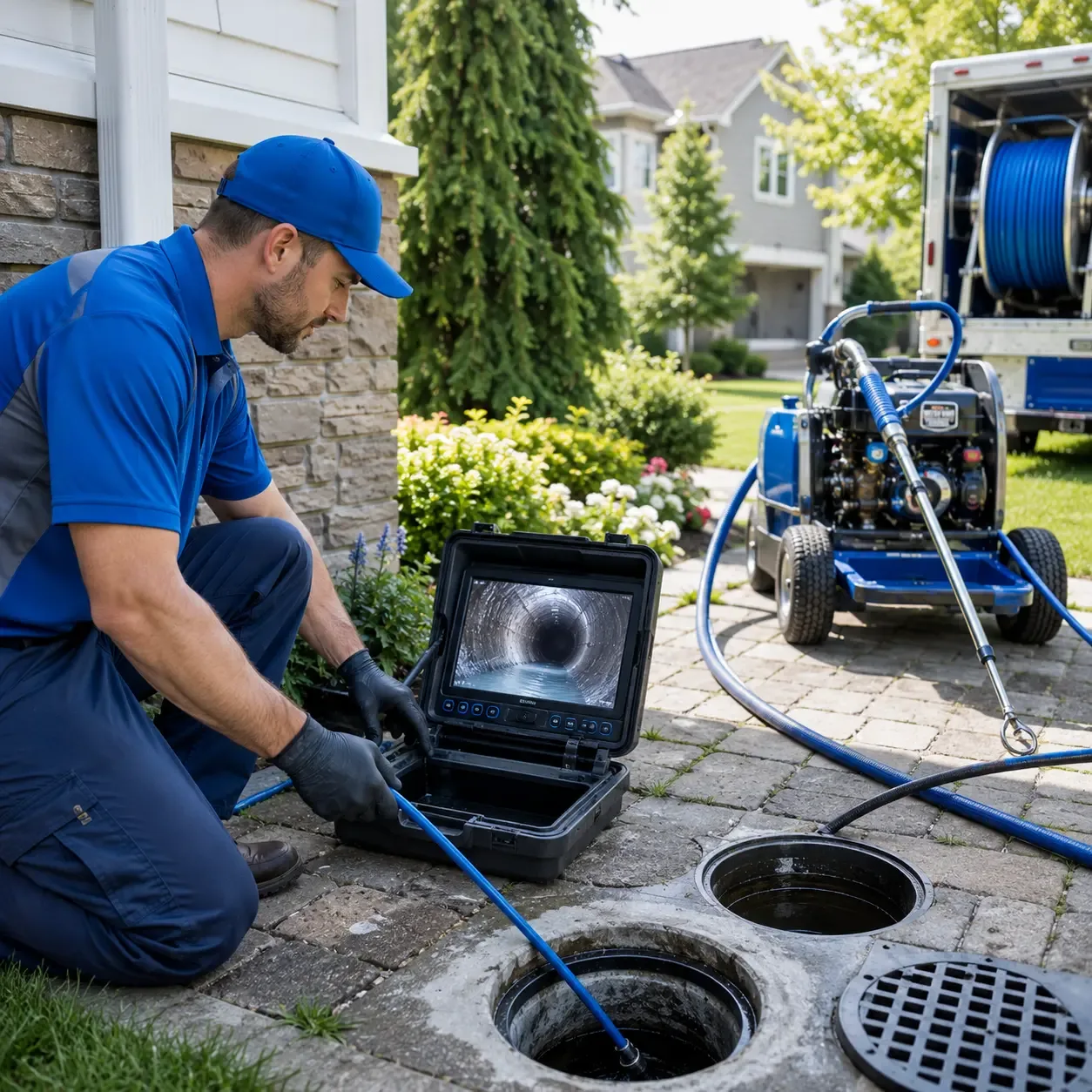 Outdoor drain cleaning professionals serving Portlandville, NY